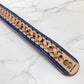 "Basket Weave" Hand carved wide dog collar - Medium - Large