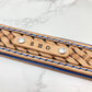 "Basket Weave" Hand carved double layered dog collar - Medium - Large