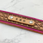 "Love heart" Hand carved wide dog collar - Medium - Large