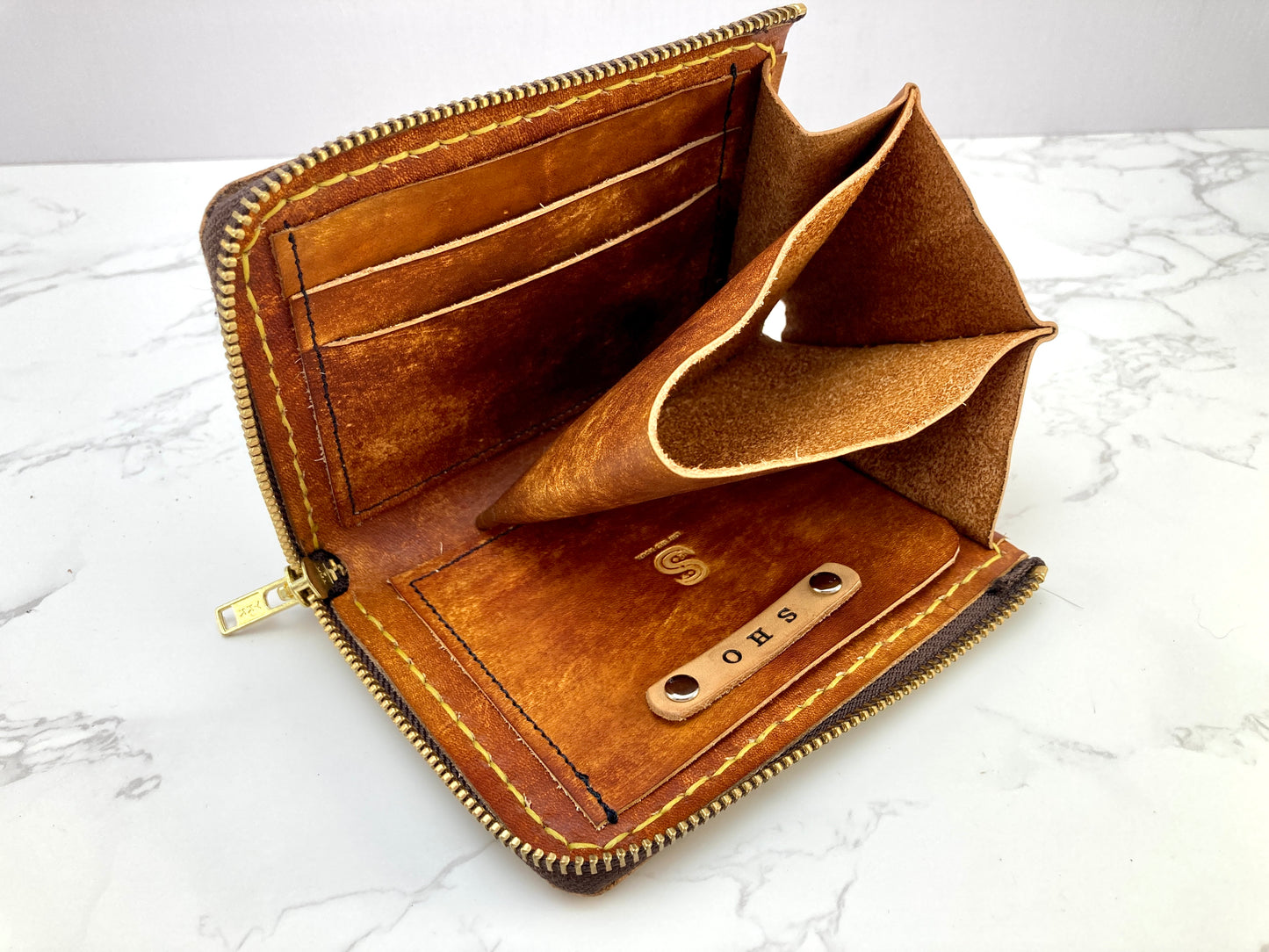 "Autumn leaves" L-zipped functional wallet