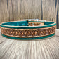 "Celtic knots" Hand carved narrow dog collar - Small - Medium