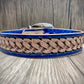 "Basket Weave" Hand carved wide dog collar - Medium - Large