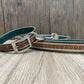 "Celtic knots" Hand carved narrow dog collar - Small - Medium