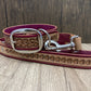 "Love heart" Hand carved wide dog collar - Medium - Large