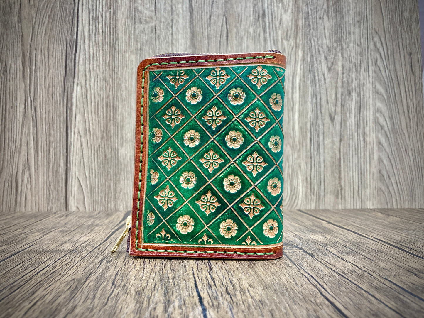 "Green Nature" nature inspired leather wallet