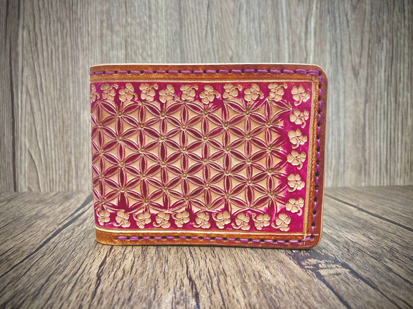 "Flower of life" Bi-fold wallet