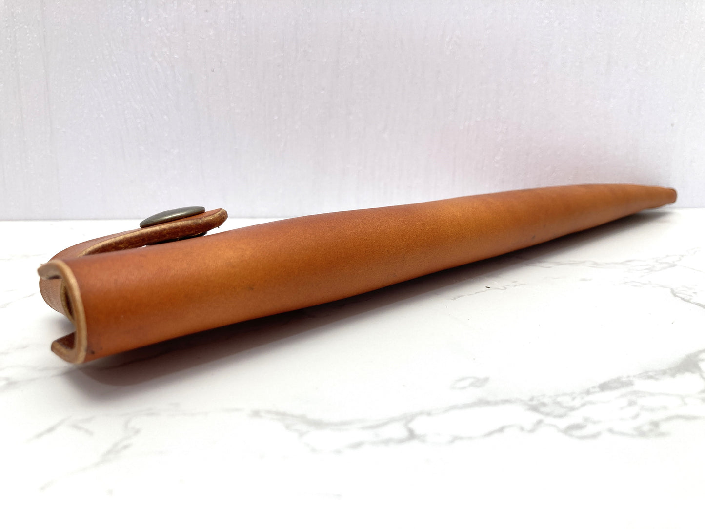 Handcrafted leather kitchen knife sheath -Plain