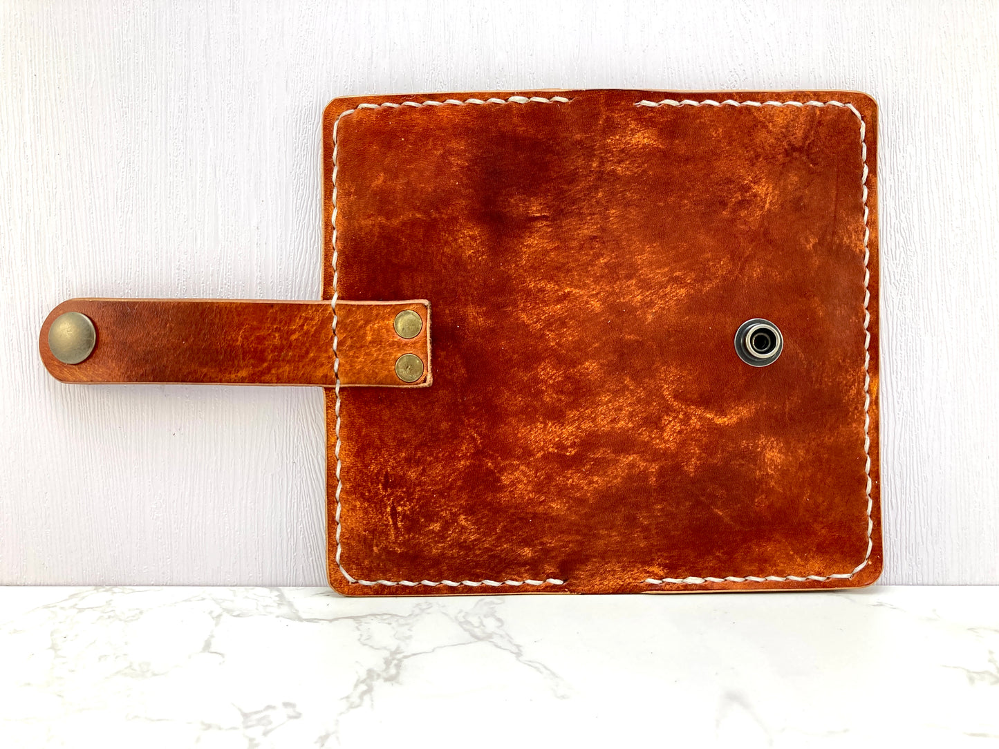 Hand dyed minimalist style leather phone case