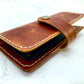 Hand dyed minimalist style leather phone case