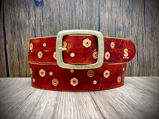 Handcrafted adventure belt - Flowers