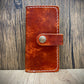 Hand dyed minimalist style leather phone case