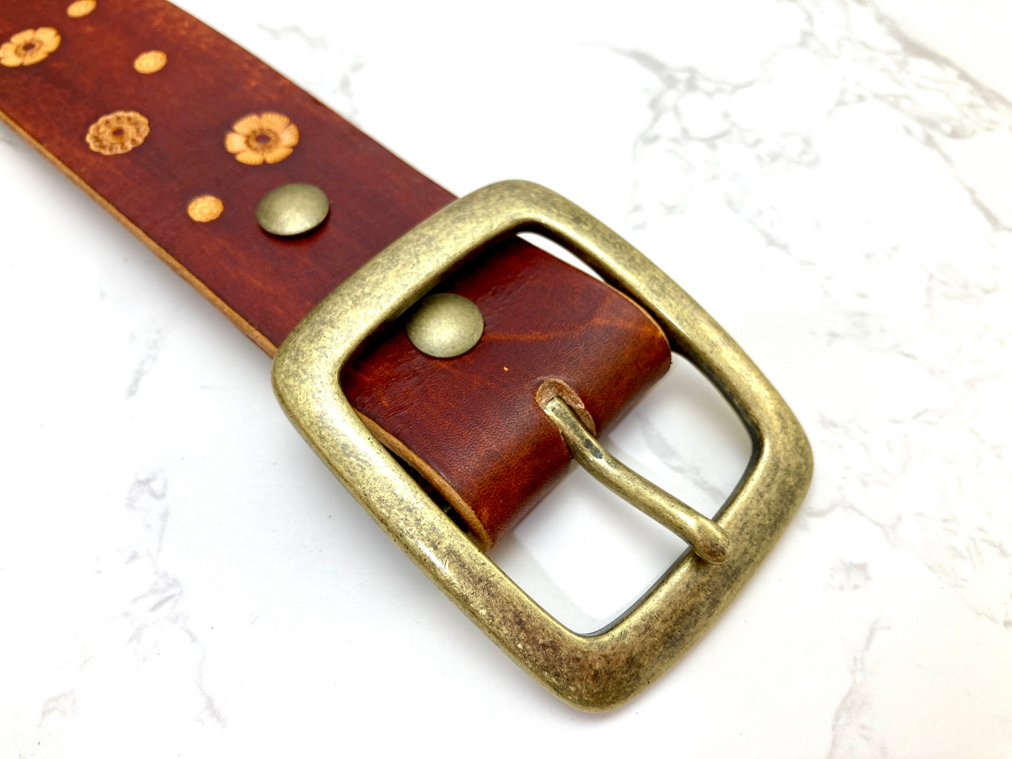 Handcrafted adventure belt - Flowers