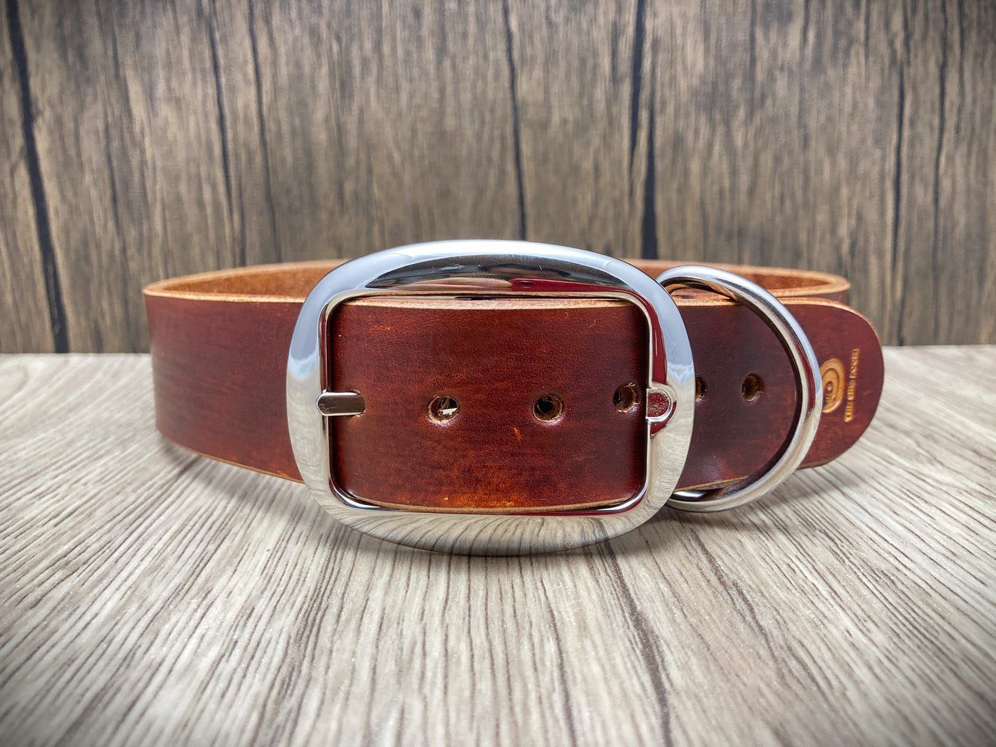 Hand dyed wide dog collar for medium to large dogs