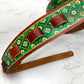 Nature inspired leather guitar strap