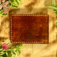 Hand dyed leather bi fold wallet