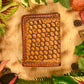 "Bee Hive Summer" Nature inspired leather zip wallet