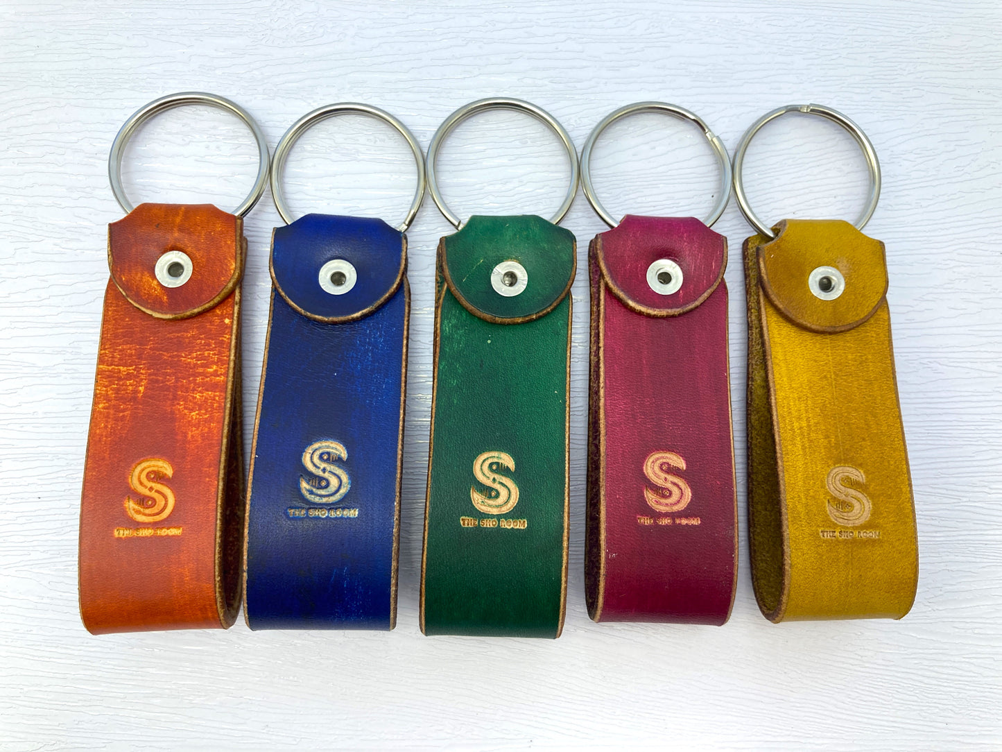 Nature inspired leather key rings