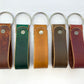 Hand dyed leather key rings