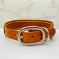 "Love heart Inlay" Hand carved double layered dog collar - Medium - Large