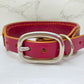 "Love heart Inlay" Hand carved double layered dog collar - Medium - Large