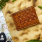 "Autumn leaves" nature inspired Slim Bi-fold leather wallet