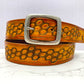 Nature inspired leather belt