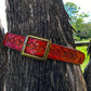 Nature inspired custom leather belt - Autumn leaves