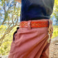 Nature inspired custom leather belt - Autumn leaves