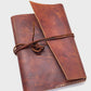 Hand dyed leather travel journal cover