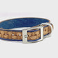 "Basket Weave" Hand carved narrow dog collar - Small - Medium