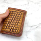 "Bee Hive Summer" Nature inspired leather zip wallet