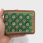 "Green nature" nature inspired leather Slim Bi-fold wallet