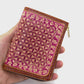 "Flower of life" nature inspired leather zip wallet