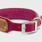 "Love heart" Hand carved double layered dog collar - Medium - Large