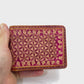 "Flower of life" nature inspired leather Slim Bi-fold wallet