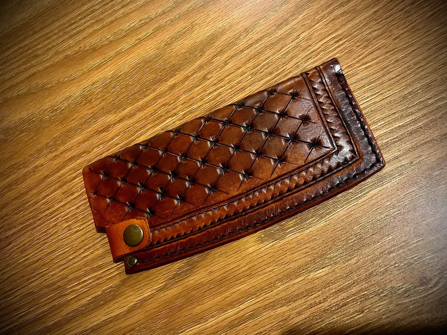 Hand tooled leather Kitchen sheath - Upholstery
