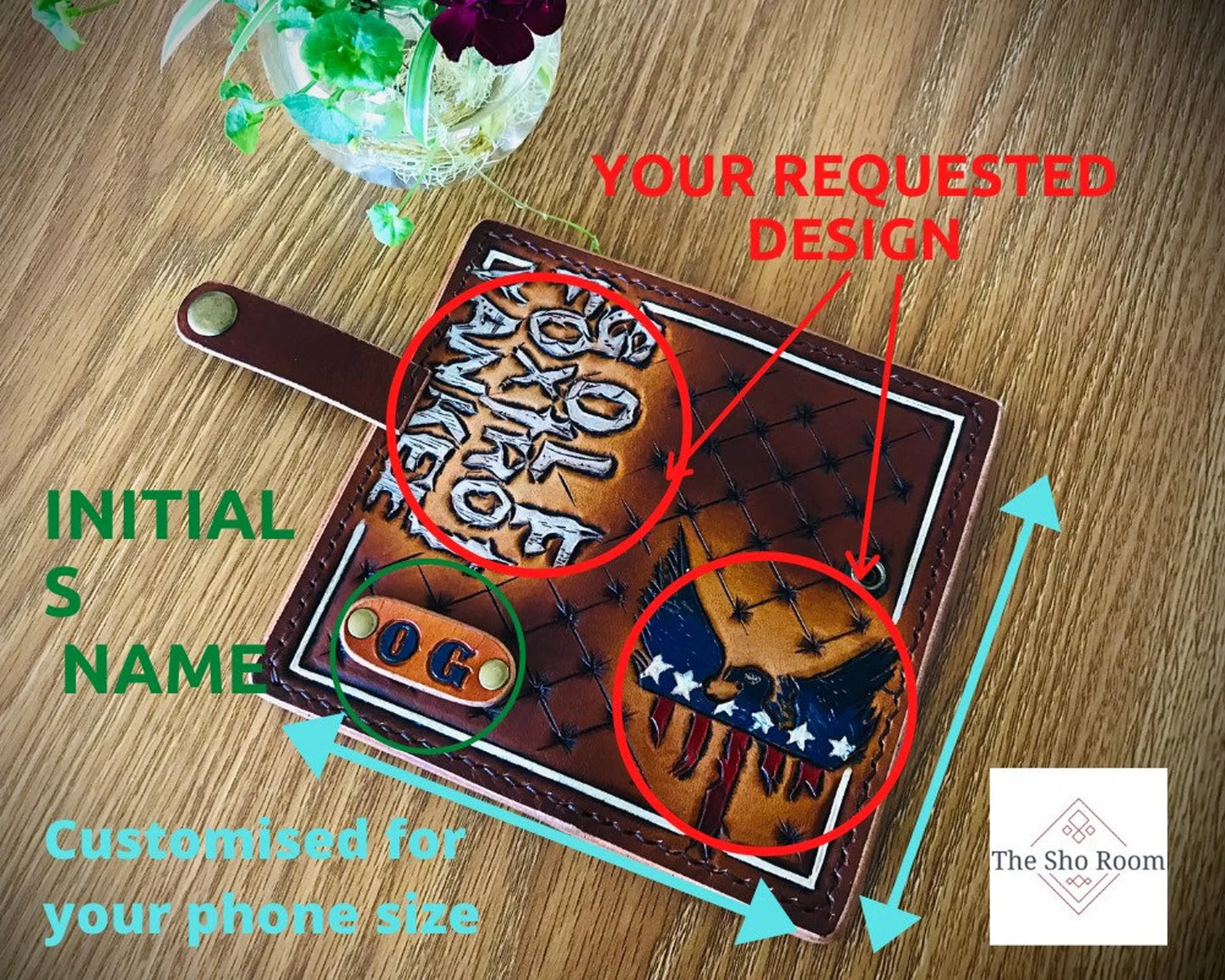 Create your own custom hand painted phone wallet