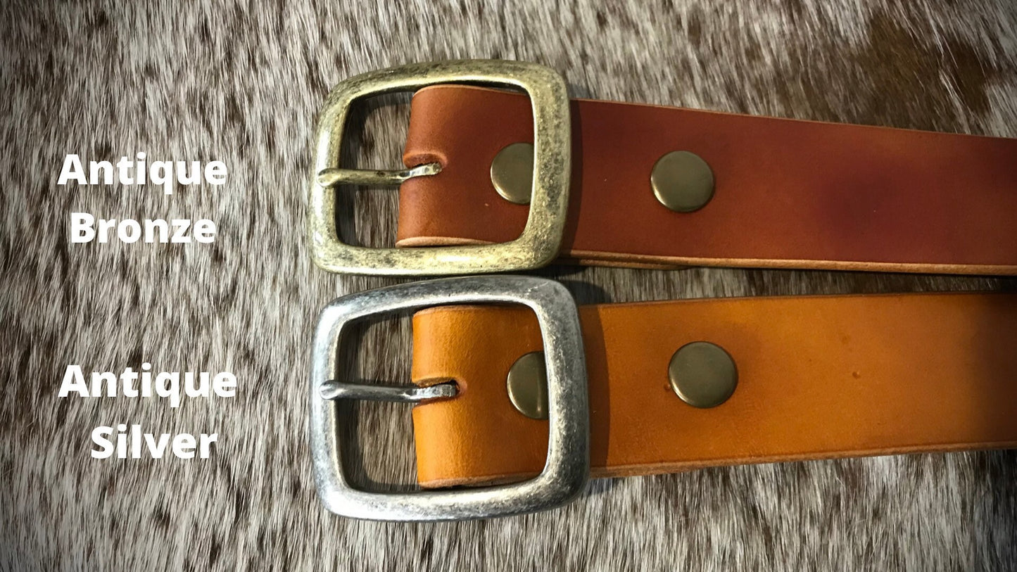 Hand tooled luxury leather belt - Diamond